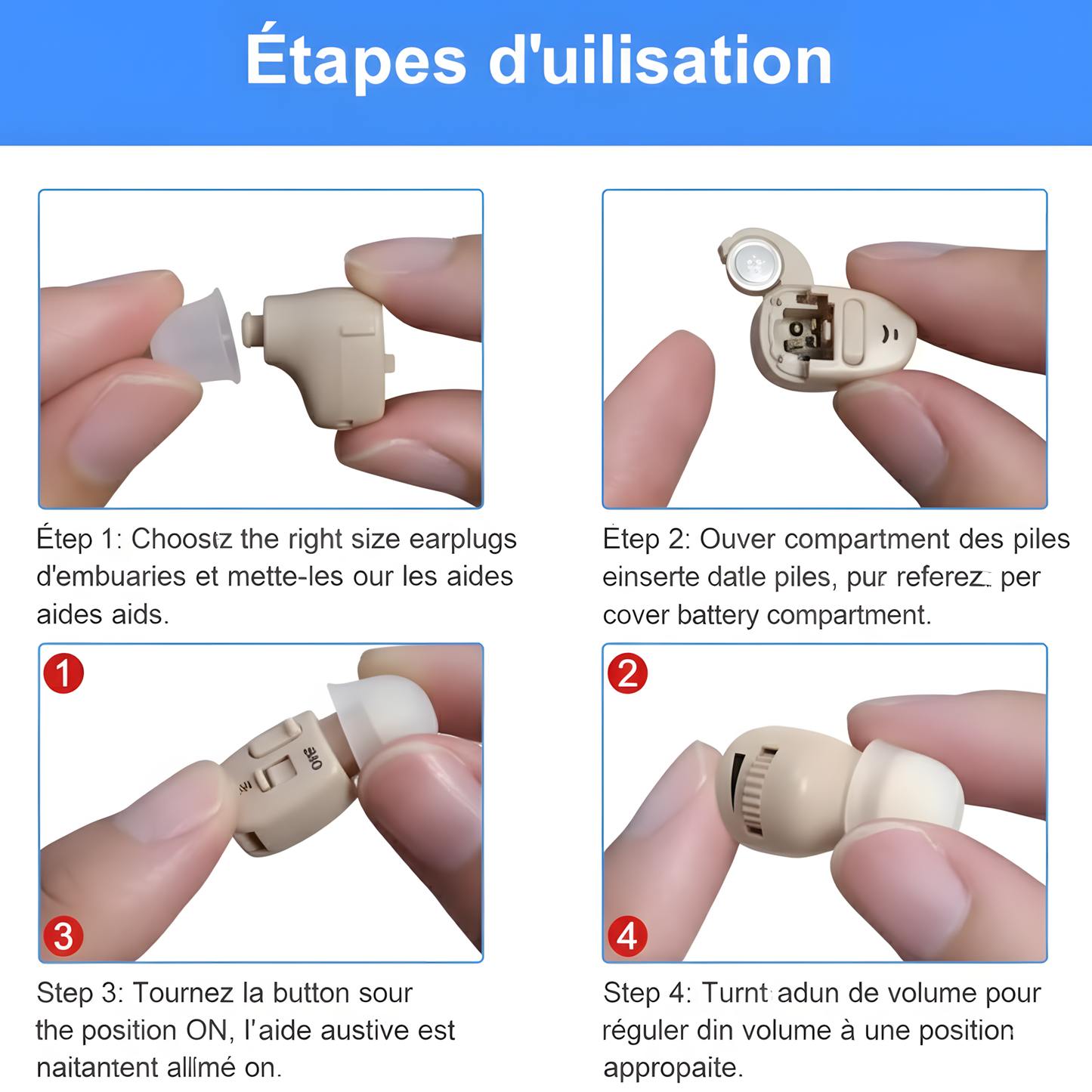 AudiPro™ Micro Appareil Auditif Léger – Son Clair et Naturel